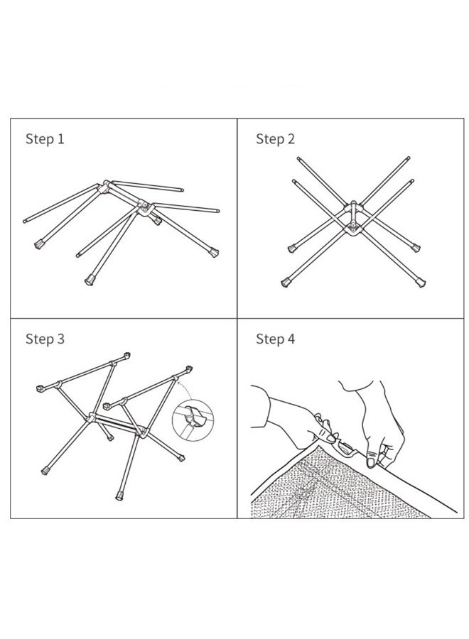 Heavy Duty Portable Camping Table Aluminum Folding Beach Table Easy to Carry for Picnic BBQ Cooking with Carry Bag - Image 4
